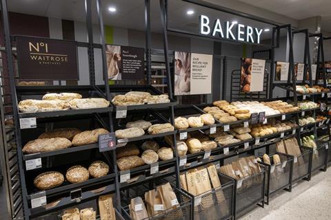 Bakery at Waitrose John Barnes store, London